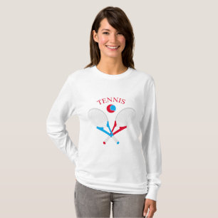 T-shirts Raquetes de tênis e bola de tênis