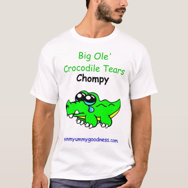 T-shirts Rasgos de crocodilo grandes de Ole (Frente)