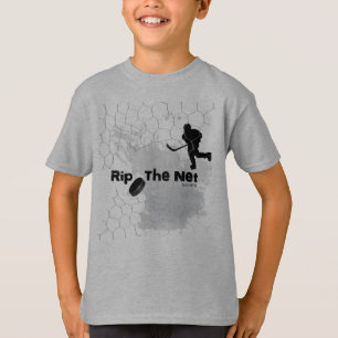 T-shirts Rasgue o jogador de hóquei líquido