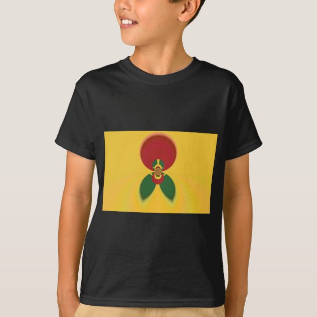 T-shirts Rasta Colors Abstrato Art Impressão (Frente)