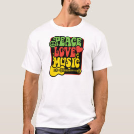 T-shirts Rasta PEAVE-LOVE-MÚSICA