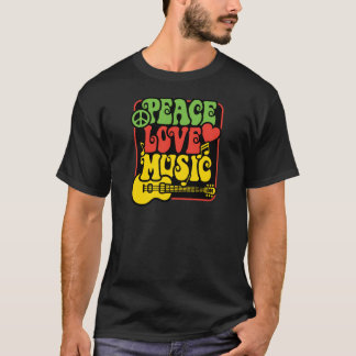 T-shirts Rasta PEAVE-LOVE-MÚSICA
