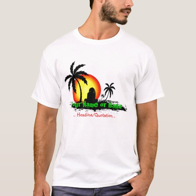 T-shirts Rasta sunset (Frente)