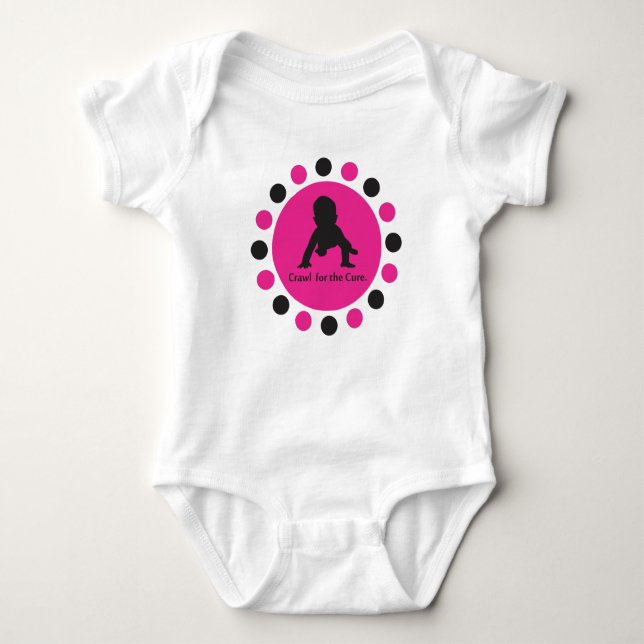 T-shirts Rastejamento do cancro da mama para a cura (Frente)