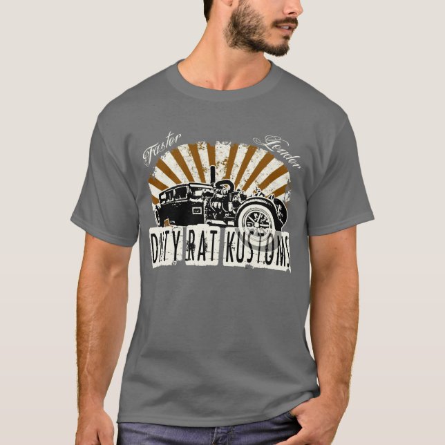 T-shirts Rato sujo Kustoms - mais rapidamente, mais (Frente)