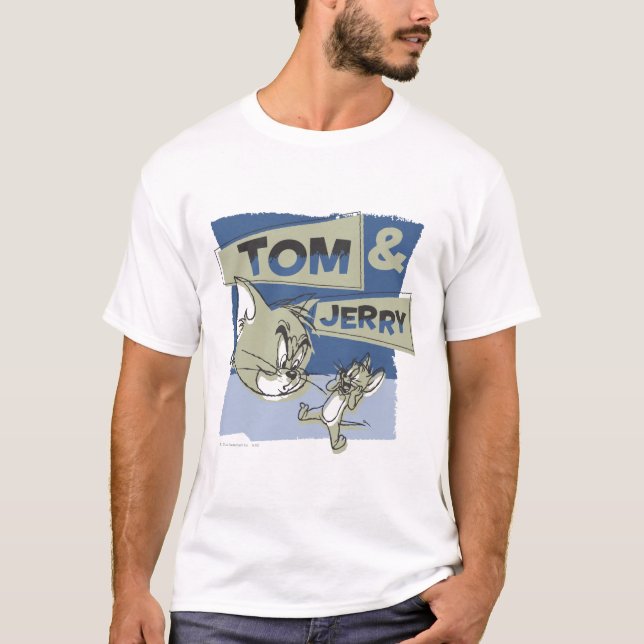 T-shirts Rato Tom e Jerry Scaredey (Frente)