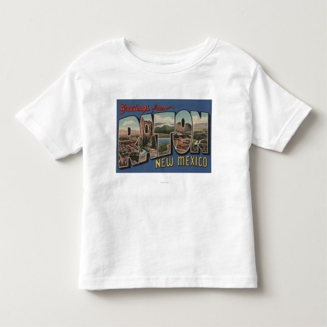 T-shirts Raton, New mexico - grandes cenas da letra (Frente)