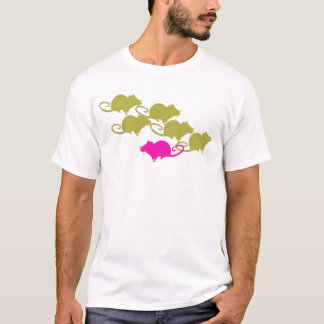 T-shirts Ratos no rosa e no verde