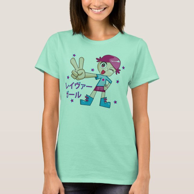 T-shirts Raver Girl (Frente)