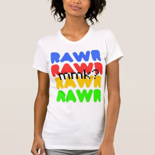 T-shirts RAWR colorido