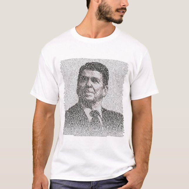 T-shirts Reagan - rasgue para baixo esta parede (Frente)