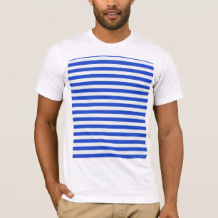 T-shirts Real Blue Combination Stripes por Shirley Taylor
