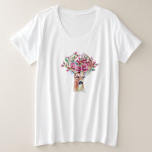 T-shirts Rebelde de Natal Flores Rosa Rosa Rosa Flores