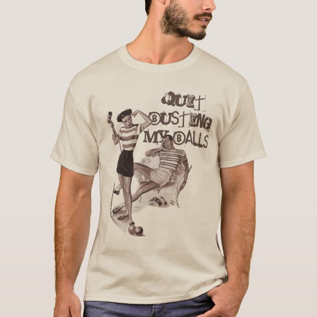 T-shirts Rebentar retro da bola (Frente)