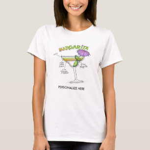 T-SHIRTS RECEITA DE MARGARITA COQUETEL ART