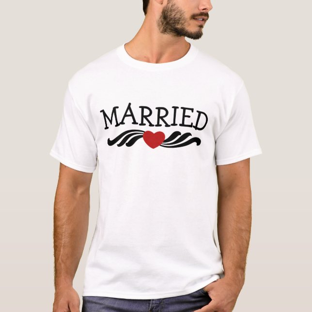 T-shirts Recem casados Bride e Groom (Frente)