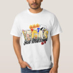 T-shirts Recem casados de Casamento de Vegas<br><div class="desc">Planejar um Casamento de Vegas? Aqui está um design para os recém-casados! Recem casados VEGAS ouro rodeado com o slot 777,  blackjack,  roleta e chips de pôquer. Dar noiva e camisetas,  canecas e muito mais. Nossa lua de mel,  noiva e noiva também estão disponíveis!</div>