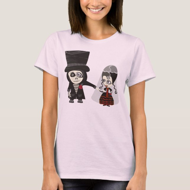 T-shirts Recem casados Gótico (Frente)