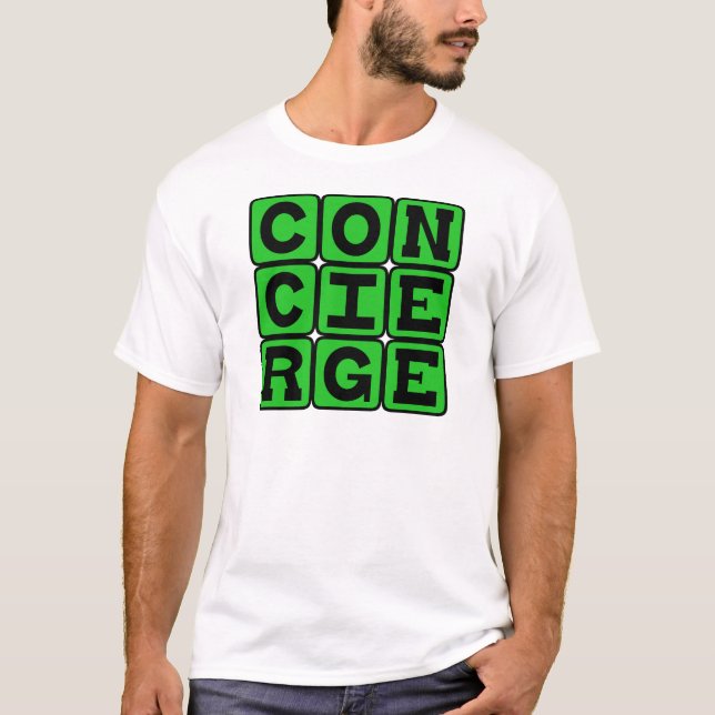 T-shirts Recepcionista, Cargo de Serviço (Frente)