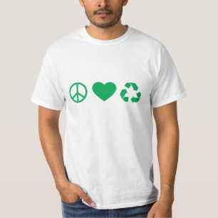T-shirts Reciclar Peace Love