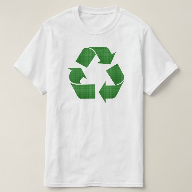 T-shirts reciclar xadrez (Frente do Design)