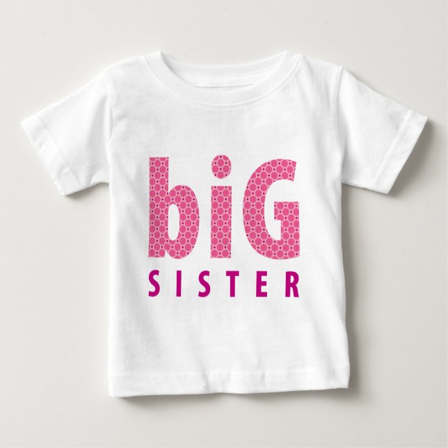 T-shirts RECOLHA DE SIBLINGS - irmã mais velha {rosa} (Frente)