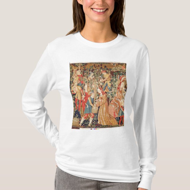 T-shirts Recolhendo uvas, detalhe da colheita da uva (Frente)