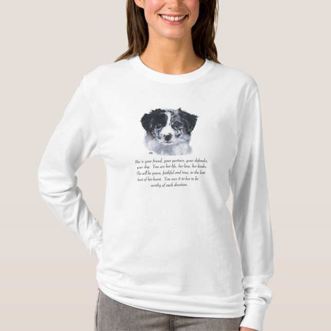 T-shirts Recordações de Border Collie (Frente)