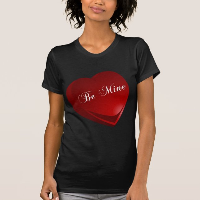 T-shirts Red Be Mine Heart (Frente)
