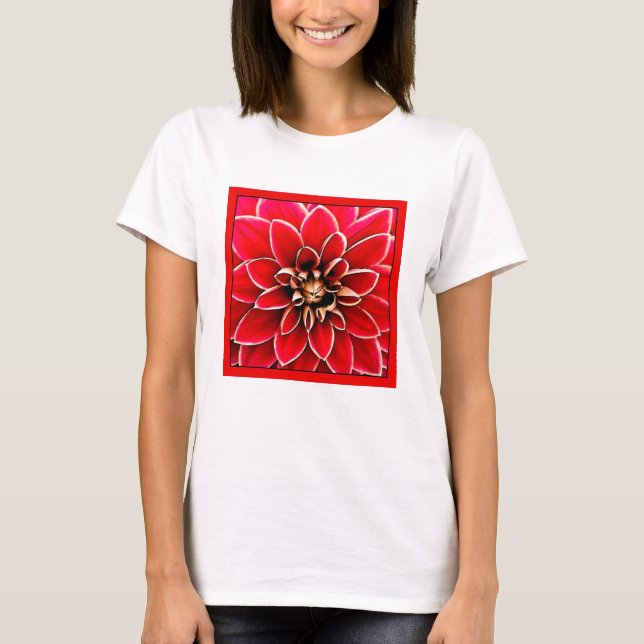 T-shirts Red Dahlia, arte digital (Frente)