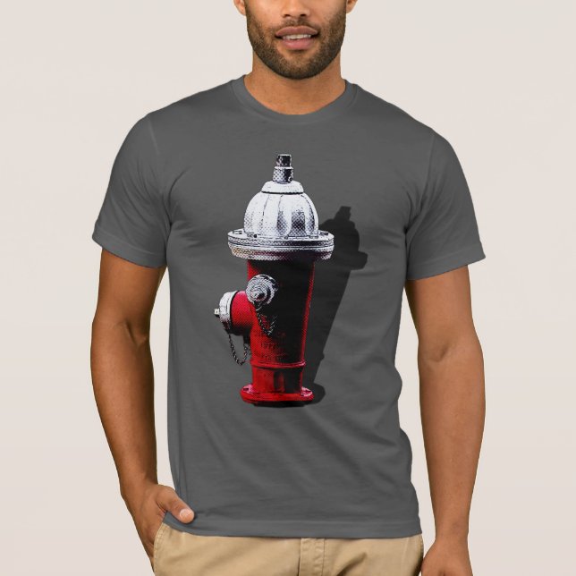 T-shirts Red Fire Hydrant Nova York (Frente)