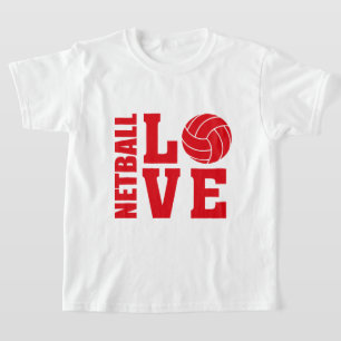 T-shirts Red Netball Love, Netball