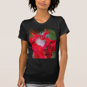 T-shirts Red Petal Feather Art Impressão