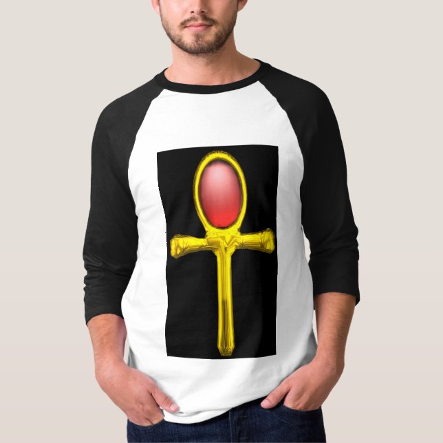 T-SHIRTS RED TALISMAN / OURO ANKH (Frente)