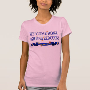 T-shirts Redcocks de combate Home bem-vindo
