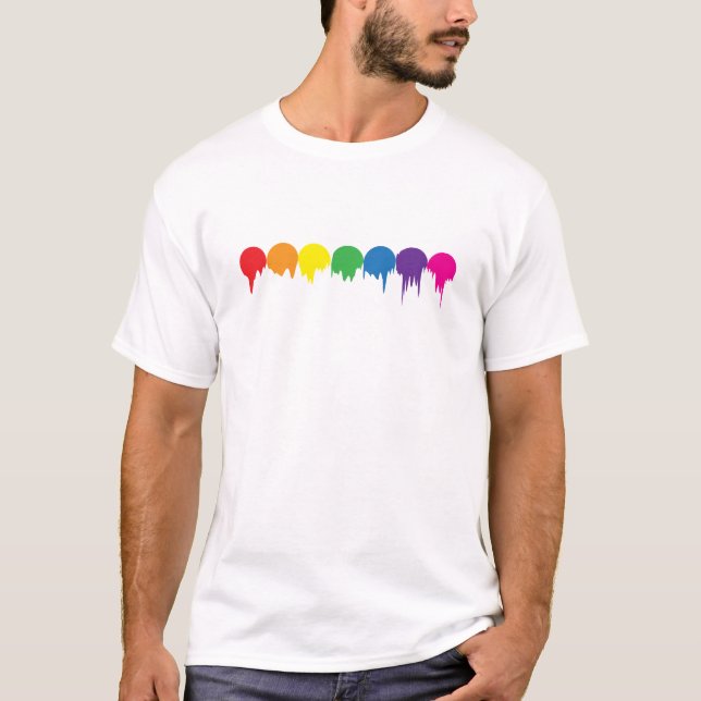 T-shirts RedOrangeYellowGreenBlueIndigoViolet (Frente)