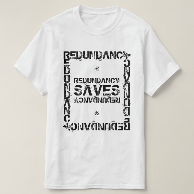 T-shirts Redundancy nerd piada v2 (Frente do Design)