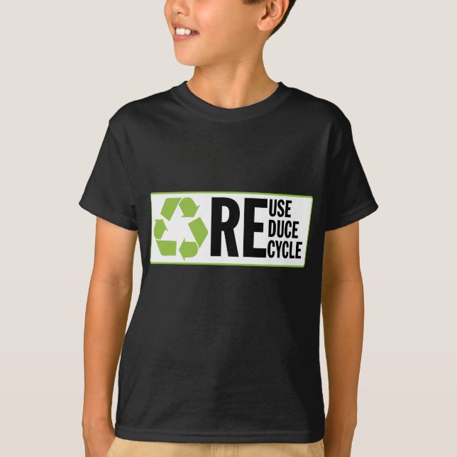 T-shirts Reduza o reciclar reusar (Frente)