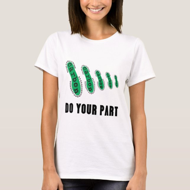 T-shirts Reduza sua pegada do carbono (Frente)