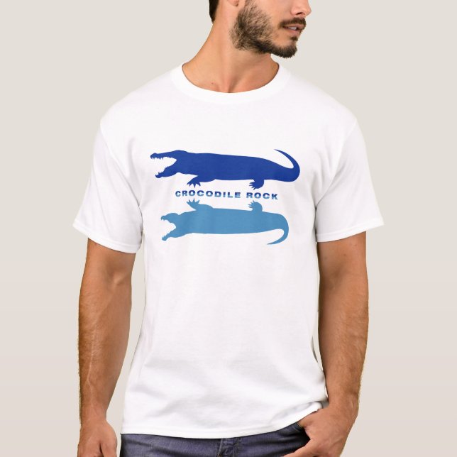 T-shirts Reflexão Crocodilo (Azul) (Frente)