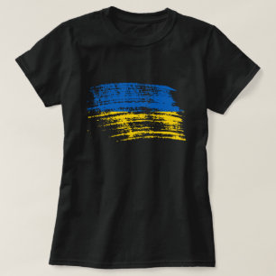 T-shirts Refrigere o design ucraniano da bandeira