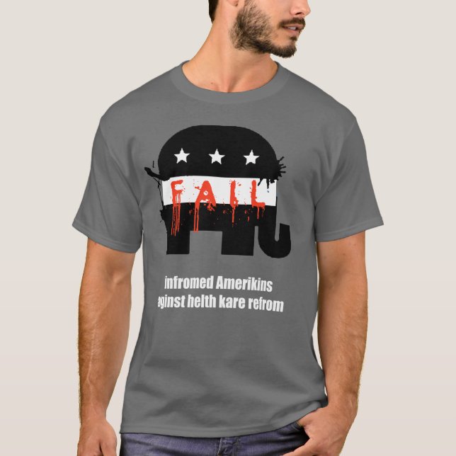 T-shirts refrom infromed do kare do helth do aginst dos (Frente)