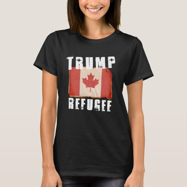 T-shirts Refugiado do trunfo - refugiado americano - - - (Frente)