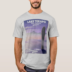 T-shirts registre um lago Tekapo Nova Zelândia da viagem