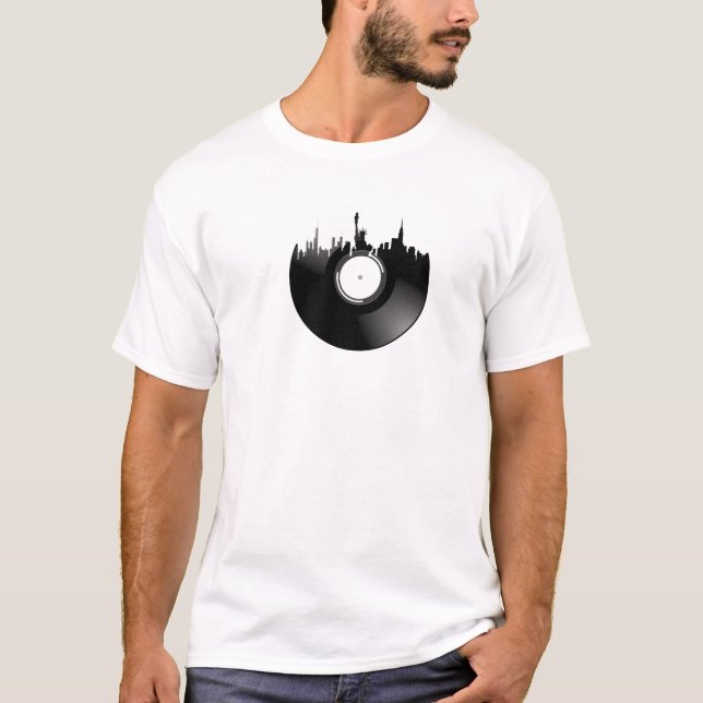 T-shirts Registro de vinil da Nova Iorque (Frente)