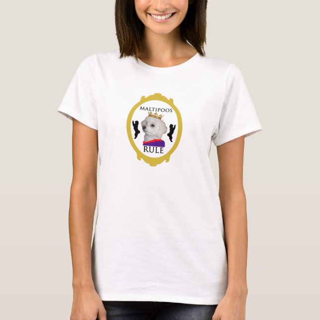 T-shirts Regra de Maltipoos (Frente)