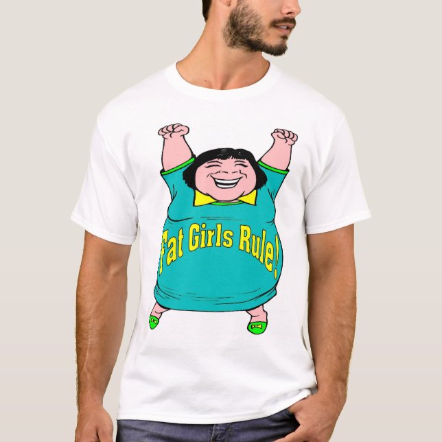 T-shirts Regra de Moças Gordas (Frente)