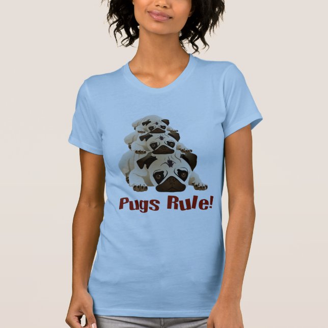 T-shirts Regra dos Pugs! 1 (Frente)