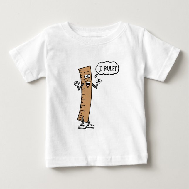 T-shirts Regra I Régua de Cartoon (Frente)