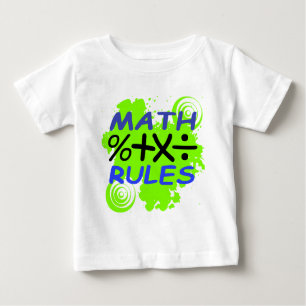 T-shirts Regras de matemática